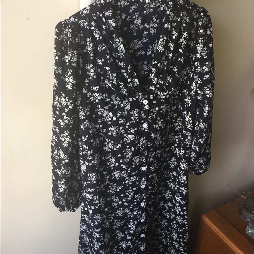 Dark navy floral dress